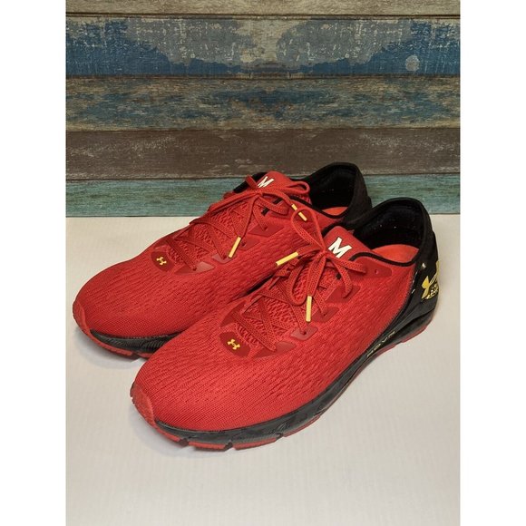 Under Armour Maryland Terrapins Terps Red HOVR Sonic 3 Men Running Shoe SZ 13 - Picture 1 of 11